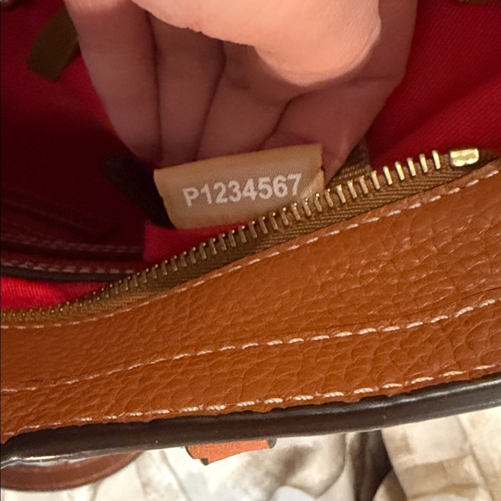 Dooney & Bourke French Caramel Lexington Pebble Grain Leather Tote Bag/ Like New - Picture 11 of 16